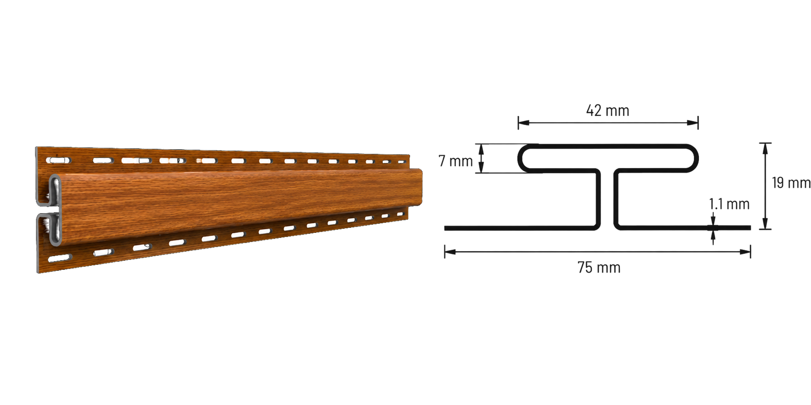 H Trim Technical Drawing