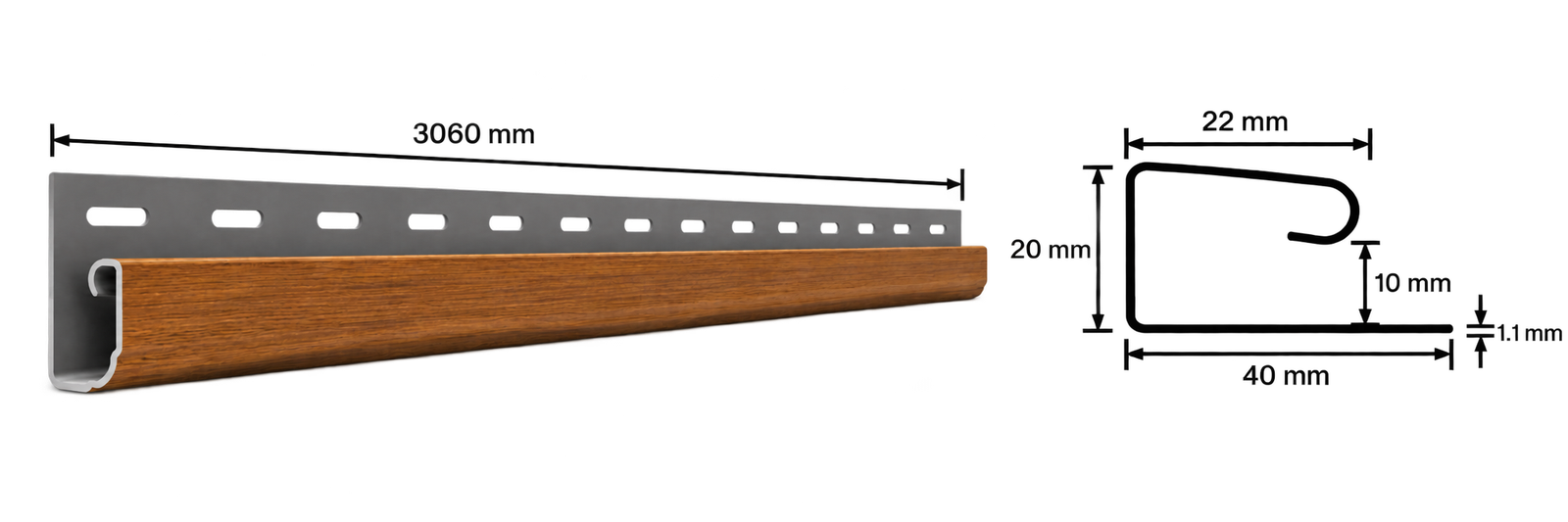 J Trim Technical Drawing